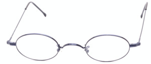 Oval metal frame with dark blue pads