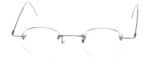 Half rim eyeglasses made of stainless stell in grey