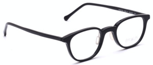 Klassische Kunststoffbrille in Schwarz mit Nasenpads