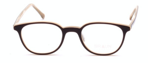 Klassische Kunststoffbrille in Braun mit heller Innenseite und mit Nasenpads
