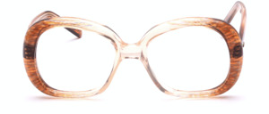 Damenbrille aus den späten 70ern in Braun Verlauf