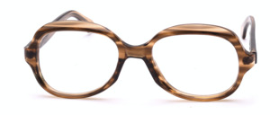 Vintage 70ies eyeglasses for ladies in brown patterned