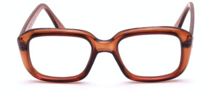 Acetate eyeglasses from the 1960s from France in Brown translucent