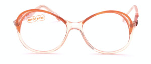 Feminine Vintage Damenbrille in Transparent mit braunem Dekor