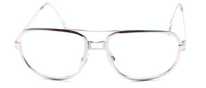 Vintage eyeglasses from the late 70ies in silver with a double bridge