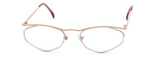 Ladies eyeglasses in matte gold and matte silver