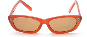 90ies sunglasses by Sylvestro in orange with brown lenses