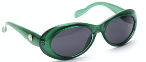 Sporty yet elegant sunglasses by Tropical in green with grey lenses