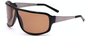 Big blacVk sport sunglasses with metal arms