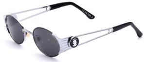 Retro sunglasses in silver with black for ladies by Tropical