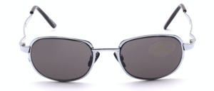Metal sunglasses in silver with wavy arms by Tropical