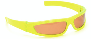 Cool 80ies space sunglasses in neon yellow