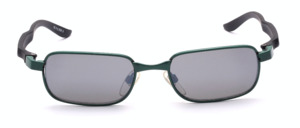 Sporty  green metal sunglasses with black arms by Tropical