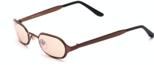 Brown metal sunglasses with slightly flash mirrored lenses by Tropical
