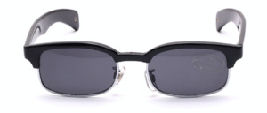 Tropical sunglasses in black and silver in unisex style