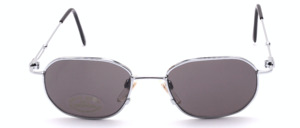 Metal sunglasses in silver with grey lenses by Tropical