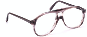 Classic double bridge frame for men in grey amber by Selecta