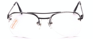 Halbrand Pilotenbrille aus Metall in Schwarz