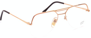 Half rim aviator eyeglasses for men by Selecta in Gold