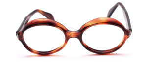 Oval acetate eyeglasses from the 70s by Selecta in demi amber