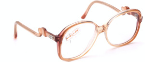 Ladies eyeglasses from the 1980s in braun gradient with lighter details