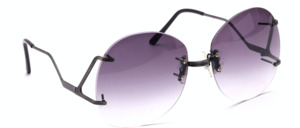 A large rimless 8-hole Bohr sunglasses from the 80s