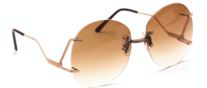 A large rimless 8-hole Bohr sunglasses from the 80s