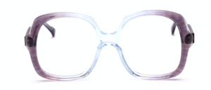 70ies ladies eyeglasses by Lunop in light blue translucent to purple gradient