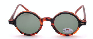 Round sunglasses in demi amber with black from the 1990s