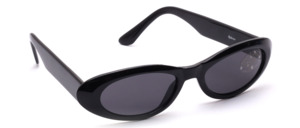 Black ladies sunglasses in slightly cat eye shape by Tropical