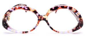 Colourful patterned vintage Vito designer ladies glasses from the late 60ies