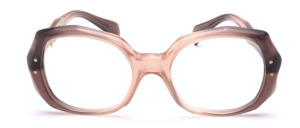 Extraordinary acetate eyeglasses from the late 60ies by the design smith Vito in rose-brown gradient