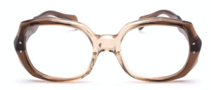 Extraordinary acetate eyeglasses from the late 60ies by the design smith Vito in brown gradient
