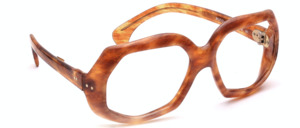 Vintage 70ies Vito eyeglasses in light brown marbled in an expressive design