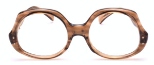 Vintage glasses by Vito from the 1970s in translucent brown