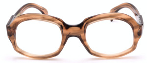 SOLD OUT!<br />
70ies acetate eyeglasses by Vito in translucent brown marmorier