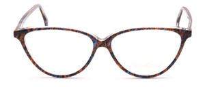 Feminin Vintage glasses, Cat eye shape, multi colored frame for women, made by Binocle in France