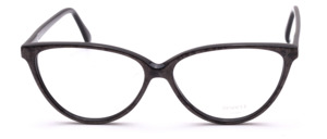 Feminin glasses, Cat eye shape, black with silver-metallic particles for women, made by Binocle in France