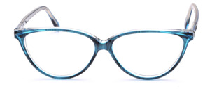 Feminin glasses, Cat eye shape, blue-black lined for women, made by Binocle in France