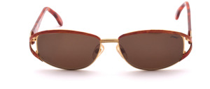 A high-quality, finely crafted metal sunglasses with Havana brown acetate straps