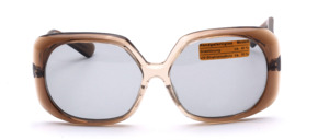 Of the hand of the french design icon Paulette Guinet is this vintage treasure from the late 1960s in grey gradient, rounded square shape with silver studs