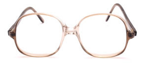 Original vintage women's acetate frame with a brown-beige gradient in an oval, square, oversized shape