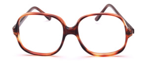 Original vintage women's frame in brown acetate, oval/square oversize shape