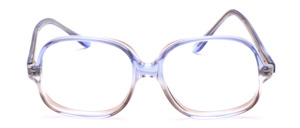 Original vintage women's acetate frame with a crystal-blue gradient in an oval, square, oversized shape