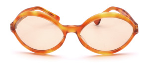 Vintage 1960s acetate sunglasses in Demi Blonde with brown lenses