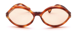 Vintage 1960s acetate sunglasses in Demi Amber with brown lenses