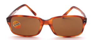 1960s vintage sunglasses made of translucent Havana brown acetate with brown mineral lenses